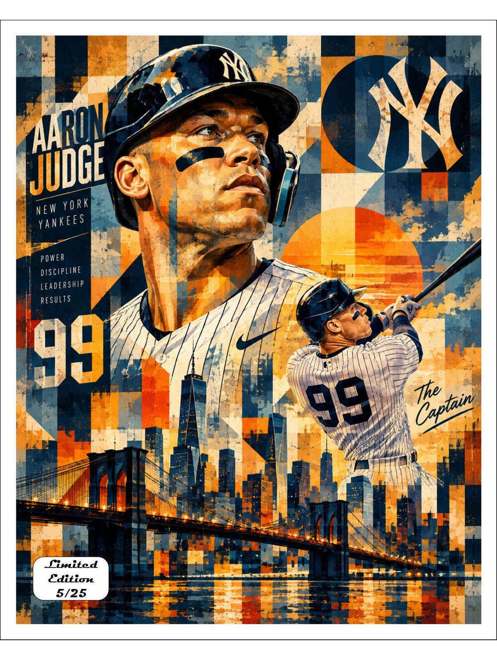 4697 Aaron Judge Avant-Garde Collection Limited Edition /25 8x10 Sports Print